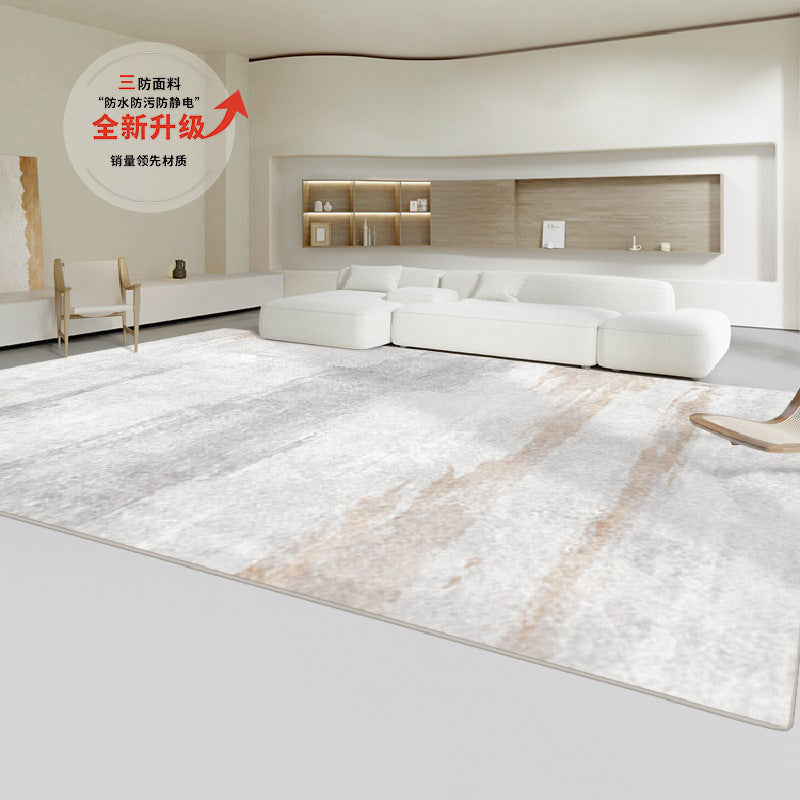 Living room carpet cream style classyaccessible luxurycasual sofa coffee table blanket for home no-wash large area full floor mat