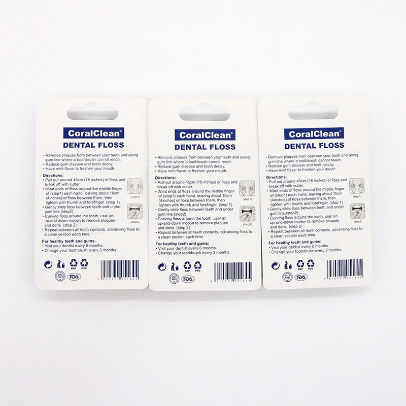 Mint Dental Floss Rolling Round Line Orthodontic Care Micro Wax Adult Dental Floss Stick Cleaning Floss 50 Meters Portable Box