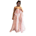 European and american cross-border women's clothing:  summer new arrivals - sweet and fresh printed holiday style ruffle trim cami dress