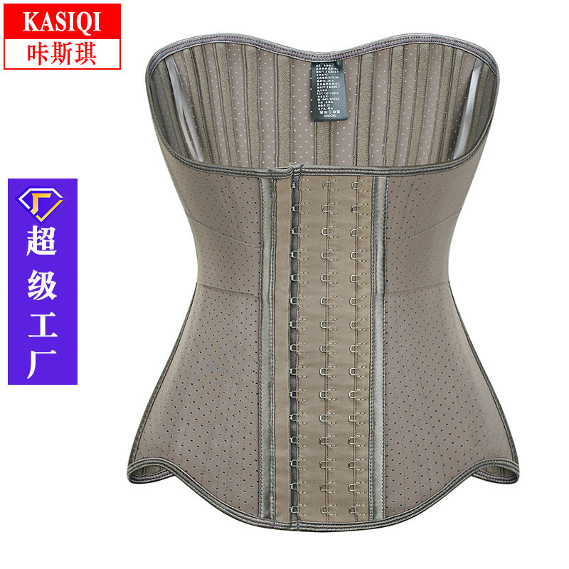 Hourglass goddess [rock gray] latex waist trainer - back support, tummy control, posture correction, slimming shapewear sports waist cincher
