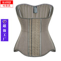 Hourglass goddess [rock gray] latex waist trainer - back support, tummy control, posture correction, slimming shapewear sports waist cincher