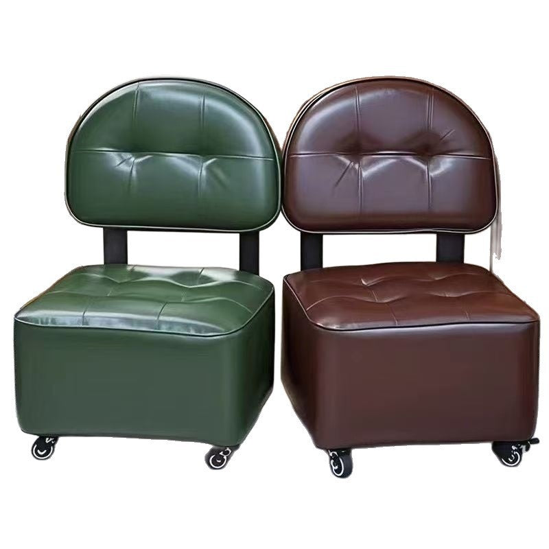 Popular liuliu chair, living room liuliu sofa stool, solid wood small stool, casual back chair, door pulley shoe changing stool