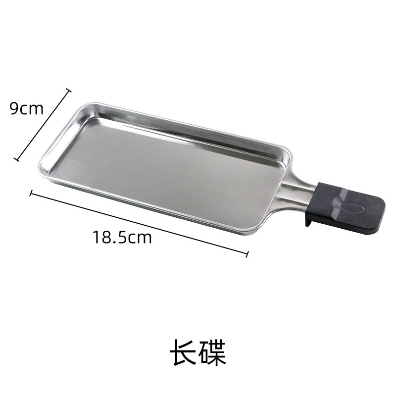 Stainless steel hand plate double-layer electric oven matching hand plate korean electric oven hand plate barbecue accessories wholesale tools