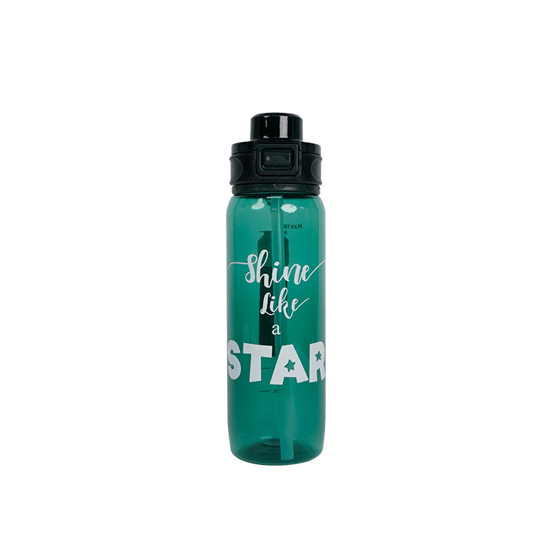 Premium pop-up lid large capacity water bottle - leak-proof, high-end design, direct drink, portable plastic cup for outdoor sports and activities