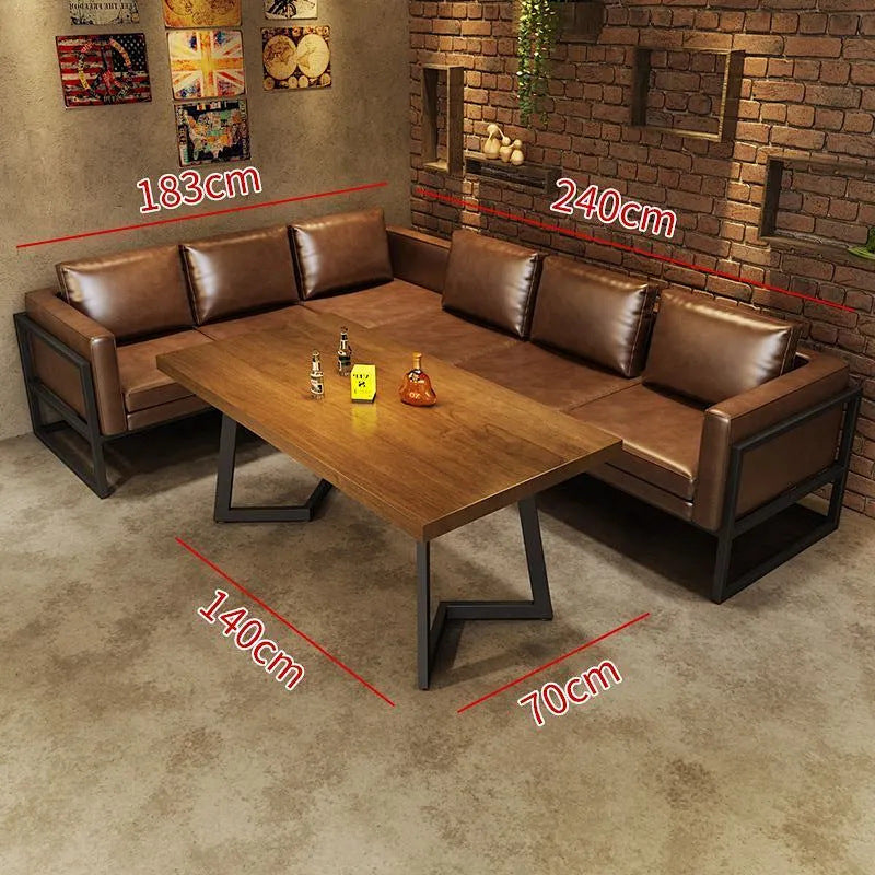Ye feng tavern cafe bar sofa table and chair bbq shop hot pot western restaurant bar sofa