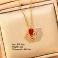 X8314-13 golden flower necklace