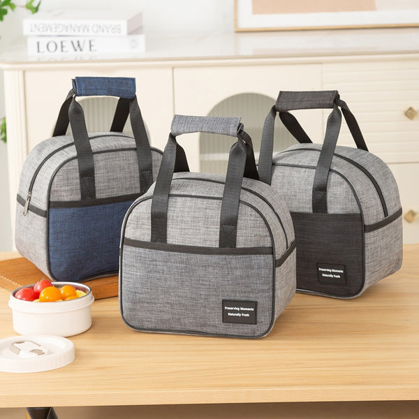 Upgraded cationic convenient portable thermal insulation bag, office workers bring rice bag, aluminum foil bento bag, large-capacity thermal insulation bag