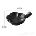 Japanese retro ceramic plate - minimalist plum blossom dish with handle, mustard sauce saucer, hotel-style sauce and condiment dish - wholesale