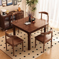 New solid wood dining table and chair set - thickened tabletop, perfect for small spaces, square solid wood dining table for home living room