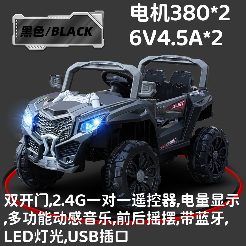 New children's electric vehicle off-road vehicle four-wheel seating double seat children's baby remote control toy off-road vehicle