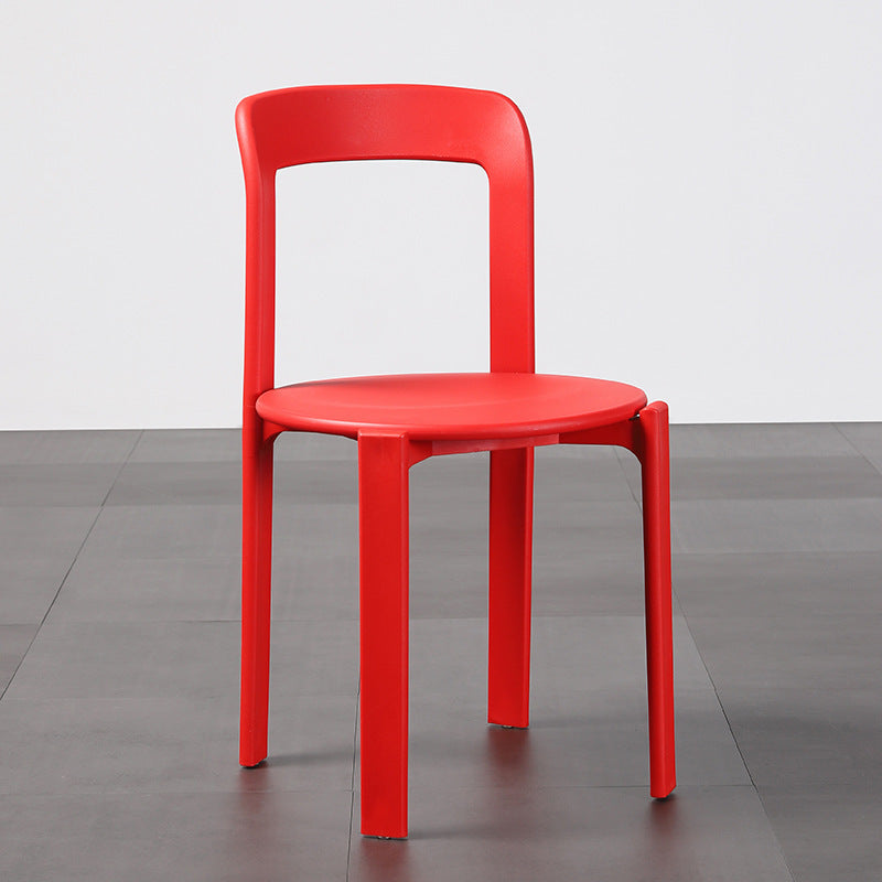 Nordic plastic chair - thickened, stackable dining chair for restaurants, cafes, indoor/outdoor use - dopamine backrest dining chair