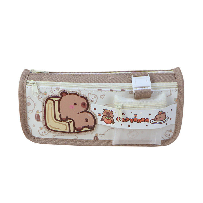 Cross-border pencil bag New Kapibara High-value primary school students Large-capacity pencil bag Junior high school students Super good-looking stationery box
