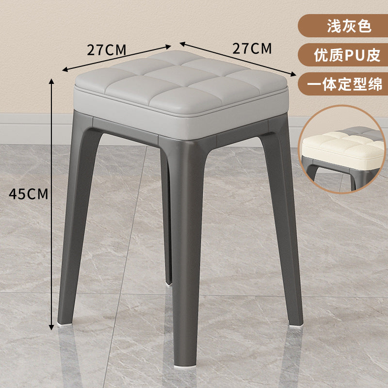 Modern minimalist plastic stool -  new arrival chair - dining chair - light luxury high-end feel - home use - small apartment dining table chair