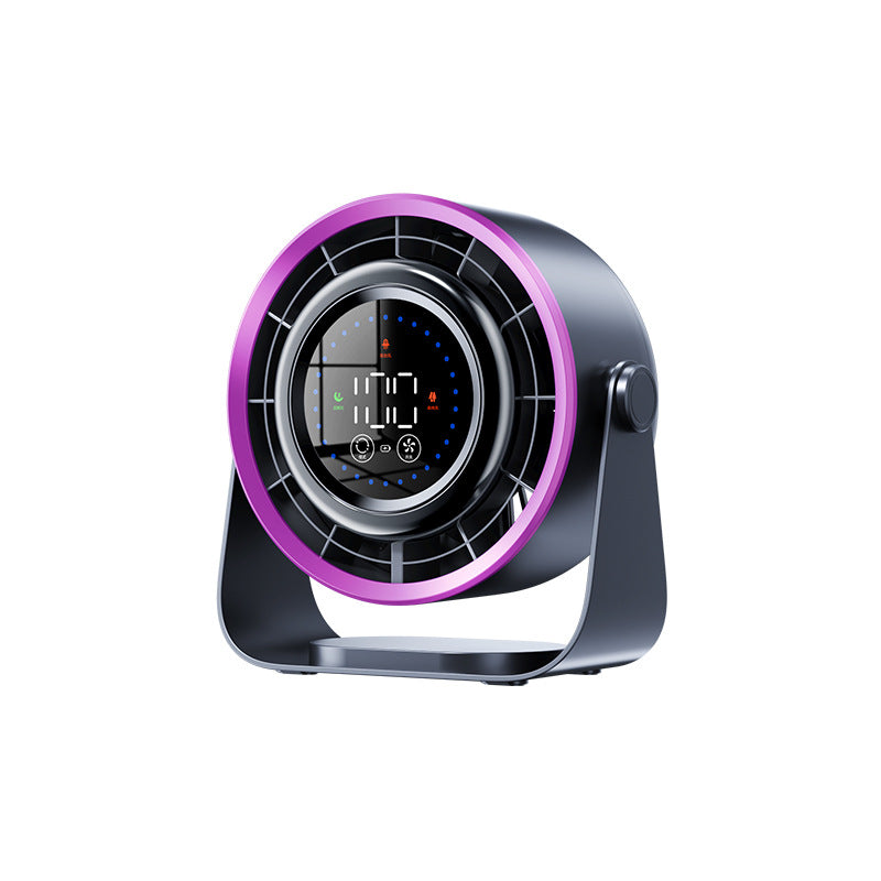 Desktop fan - powerful circulation, turbine design, office, home, student dorm, wall-mountable, silent, rechargeable electric fan