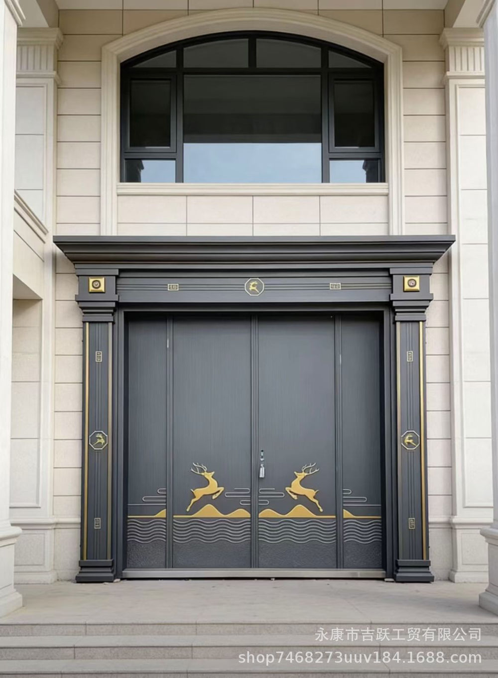 Zinc alloy door casual rural self-built house villa door grade a double door entrance door anti-theft door cast aluminum door