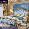 European style king size bed, double bed, gold bed, trendy bed, wedding bed, princess bed, single bed, master bedroom home use