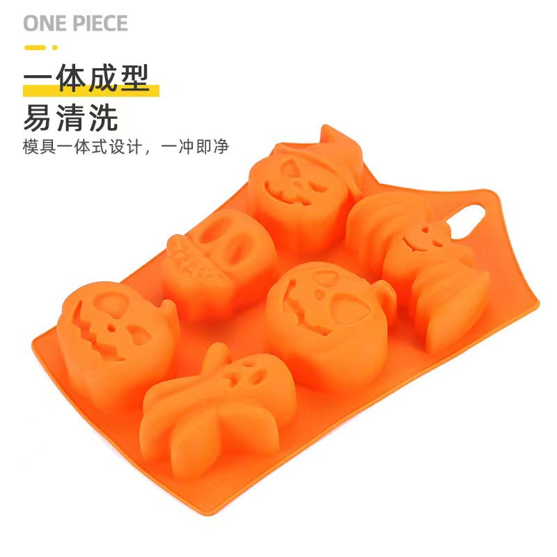 Silicone halloween cake mold fondant easy release cookie cutter cartoon pumpkin shape baking pan baking tool