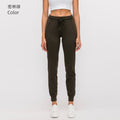 high waist yoga pants women's drawstring quick-drying elastic running fitness pants slimming look jogger pants sports pants d19069