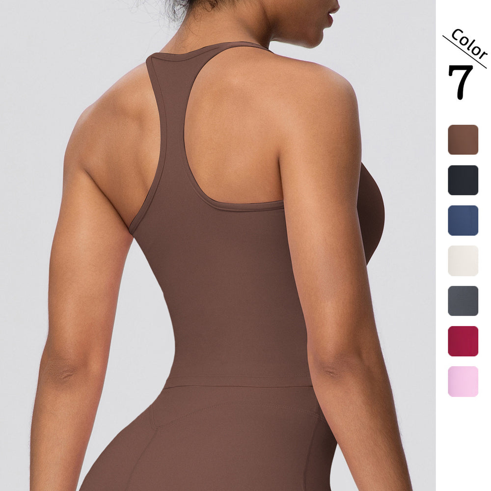 fashionpure color tight high elastic i-shaped back sports intimates running fitness yoga wear bra tops for women