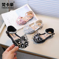 Kids' closed-toe princess sandals:  new girls' fashion bowknot princess shoes for students' performances and dance