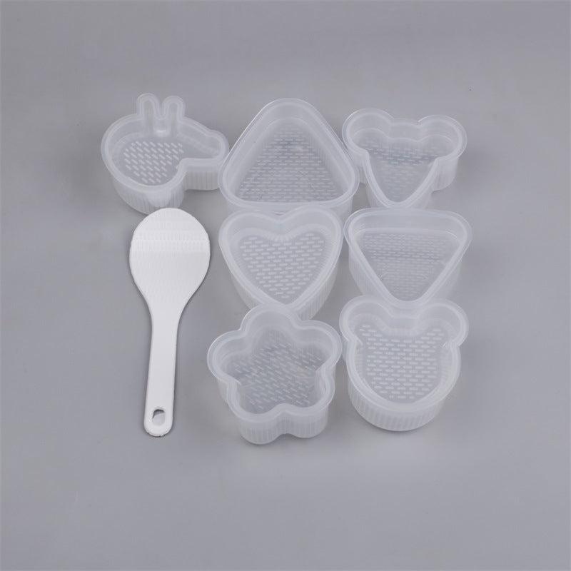 Multi-layer rice ball mold heart shape diy military ship sushi mold baking tool multi-layer sushi supplementary food bento tool