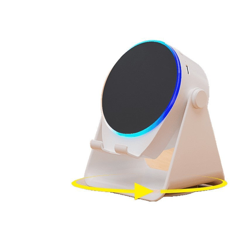 Customizable logo wireless induction wireless charging stand speaker microphone desktop 4-in-1 lazy live streaming speaker