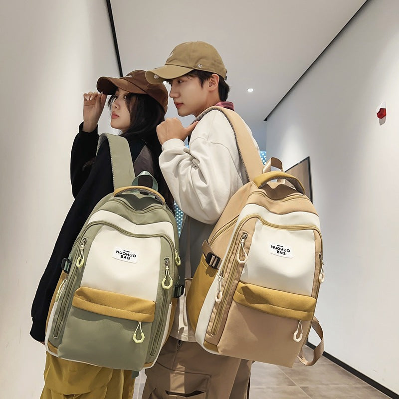 School Bag Girls College Students Light Travel High School Students Junior High School Students Contrasting Backpacks Elementary School Boys Backpacks