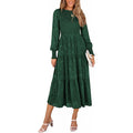 Amazon fashion elegant floral long sleeve dress women's  spring new arrival - graceful and flowy
