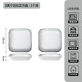 8inch stone pattern square plate/2 pieces