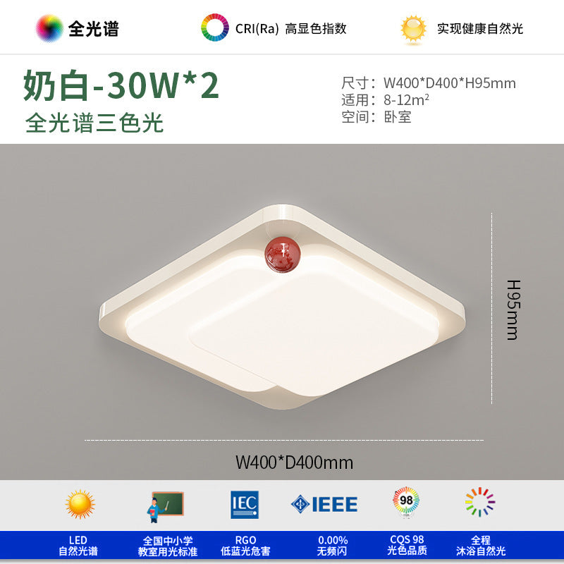 Cream wind living room light led ceiling light creative personality eye protection full spectrum master bedroom light room Zhongshan lighting