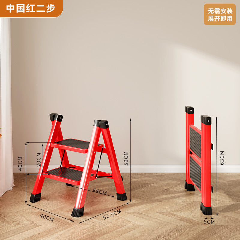 Ladder for homefoldable telescopic small lightweight three-step ladder stool multi-functional herringbone ladder step climbing ladder shrink ladder