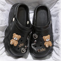 [black] cute bear brown