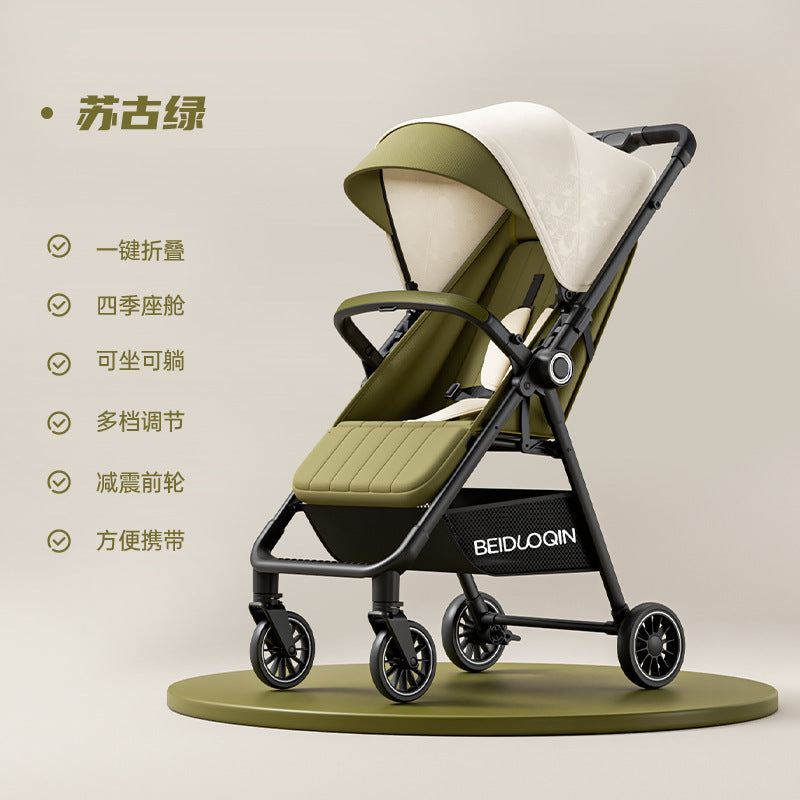 Baby stroller one-click closing baby stroller can sit or lie down portable kids walking baby handy gadget factory direct sales
