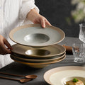 Vintage chic straw hat plate - kiln-fired ceramic, premium dinnerware for restaurants: ideal for main courses, desserts, soups, and culinary photography