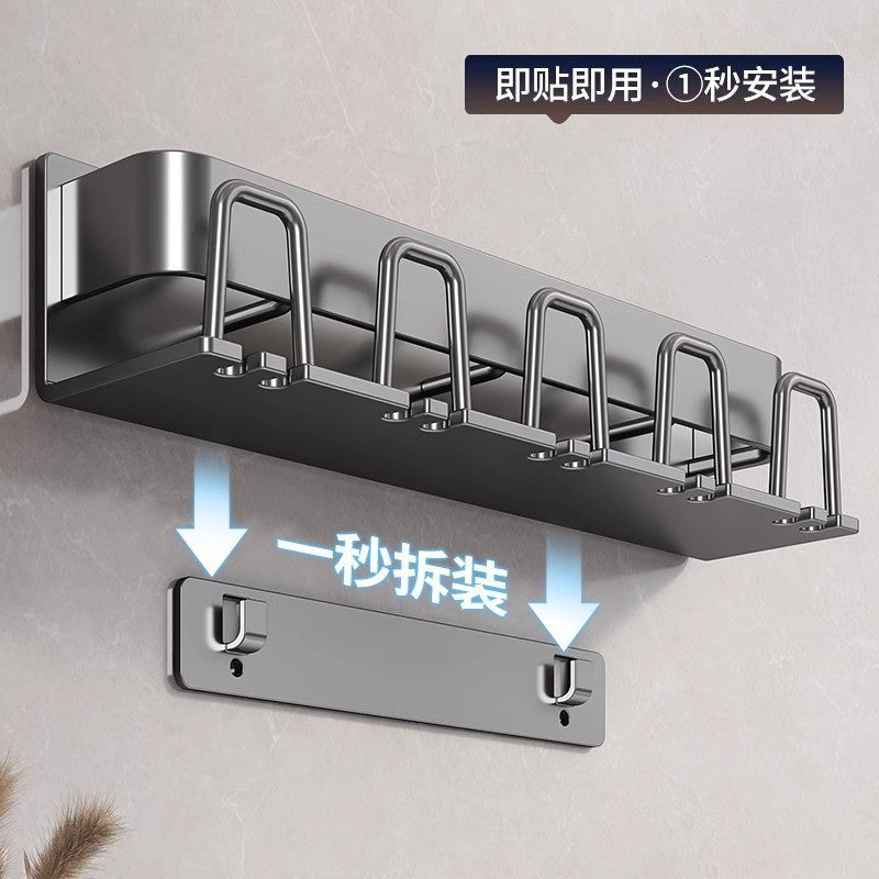 Electric tooth cup toothpaste toothbrush shelf storage rack for homesuit punch-free bathroom bathroom mouthwash cup wall hanging
