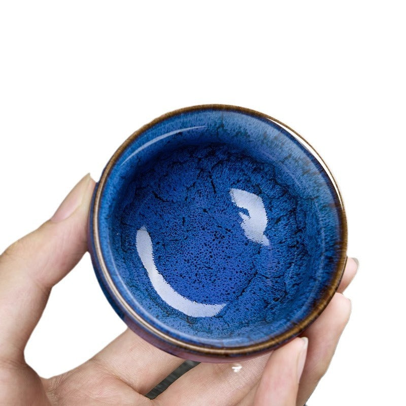 Kiln jianzhan tea cup tea set gift box suit ceramic five elements cup for home tea bowl tea cup porcelain master cup phantom color