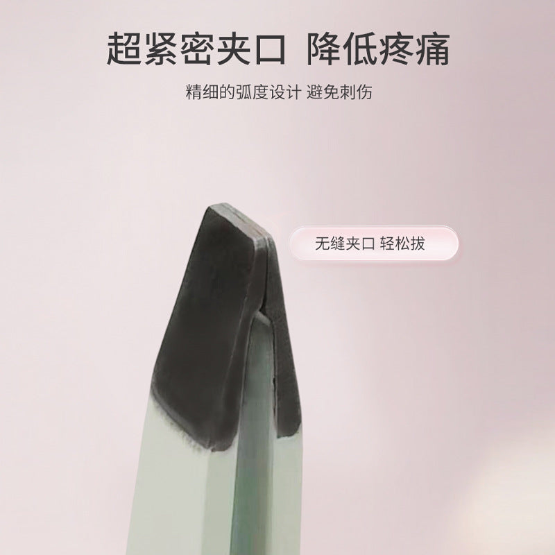 Keqi stainless steel slim eyebrow clip flat mouth oblique mouth anti-rust plucking tweezers comfortable feel cross-border exclusive supply