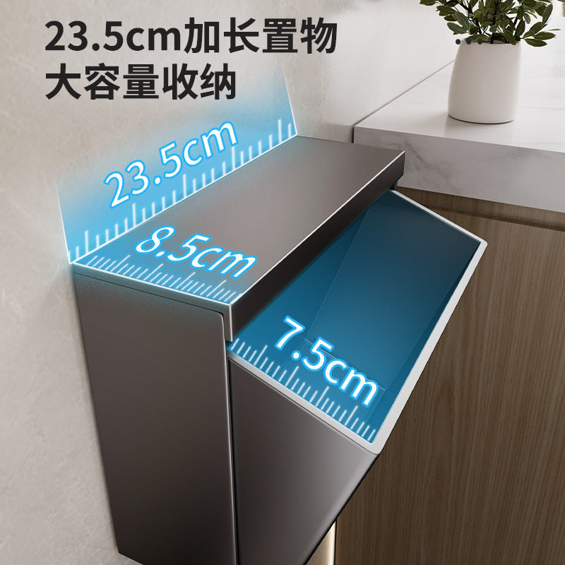 Gun gray toilet toilet carton toilet paper straw carton non-punching waterproof toilet paper shelf toilet tissue box