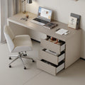 Wall-mounted desk with drawer and cabinet, 2-in-1 design, suitable for home living room, study, bedroom, office, or vanity table