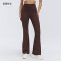 High-waisted, slightly flared yoga pants for women, designed to lift the hips, flatten the tummy, and create a slimming silhouette. these stretchy, barely-there feel leggings are perfect for pilates and other fitness activities. style d26017
