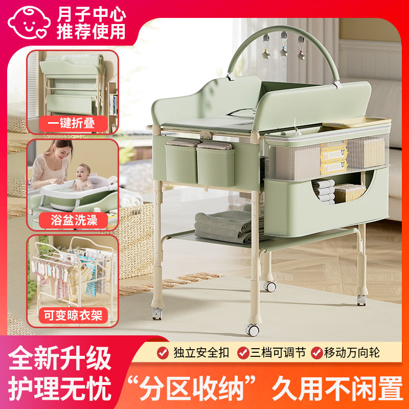 Changing table, baby care table, diaper changing table, newborn bathing & massage table, foldable multifunctional