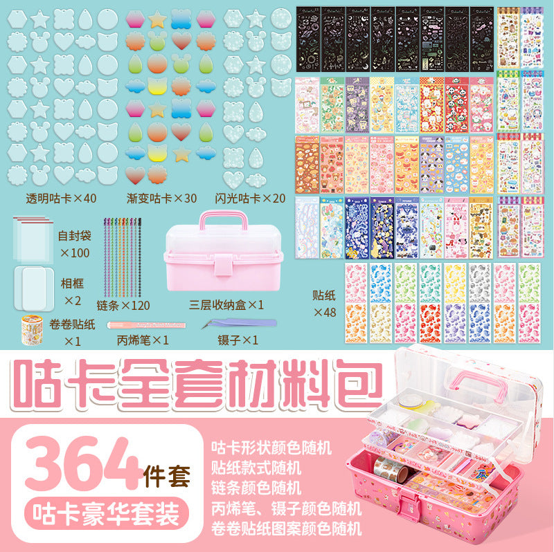 Diy guka stickers birthday gifts for girls playing house cartoon accessories toys storage kids educational stalls