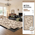 Removable and washable carpet, medieval style, french style, retro, high-end, machine washable, double-layer soundproof bedroom floor mat for home use