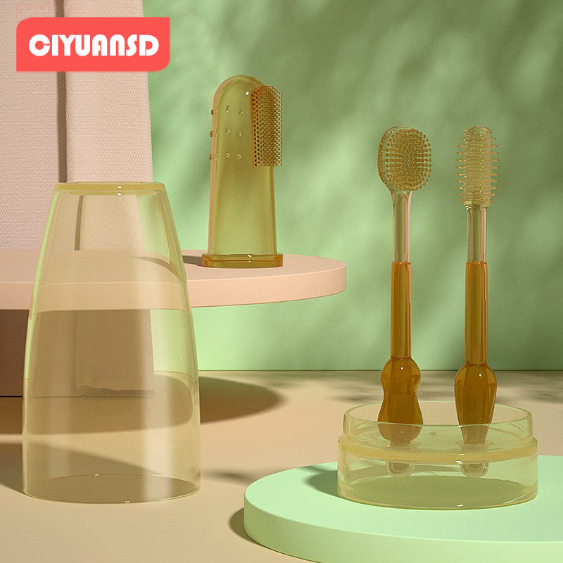Baby toothbrush infant milk teeth silicone toothbrush newborn baby brushing tongue cleaning oral hygiene essential