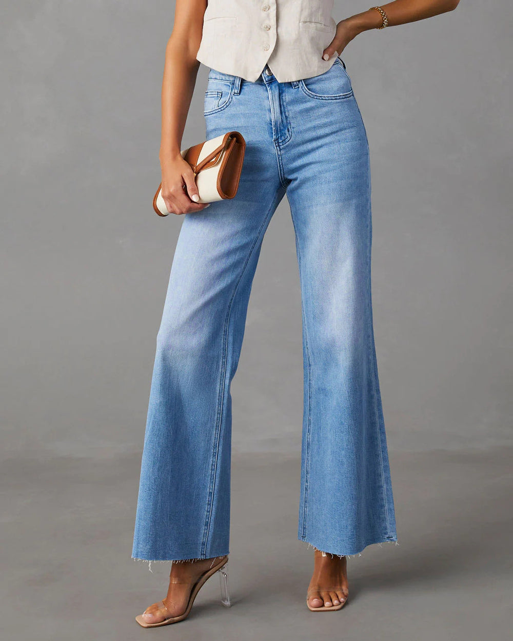 European and american stretch women's jeans - new arrival, hot-selling stretch washed micro flare jeans, elegant commute denim