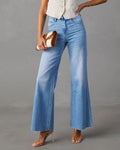 European and american stretch women's jeans - new arrival, hot-selling stretch washed micro flare jeans, elegant commute denim