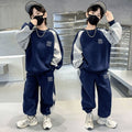 Boys' spring  new collection: stylish korean-inspired two-piece outfit for older boys - cool, trendy, and fashionable spring/autumn look