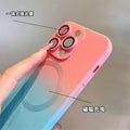 Wholesale iphone 17 two-tone magnetic charging phone case with apple 16 lens film liquid silicone protective cover and magnetic attachment
