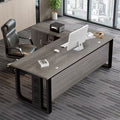 Gray oak color desktop + black frame