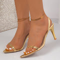 Casualelegantsummernew arrival one strap fashion sandals women's stiletto pointed toe high heel sexy buckle open toe women's shoes